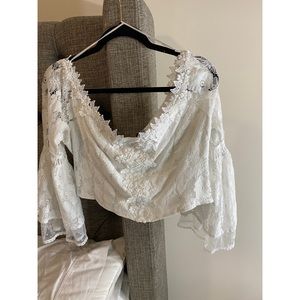 Lace Bell Sleeve Top
